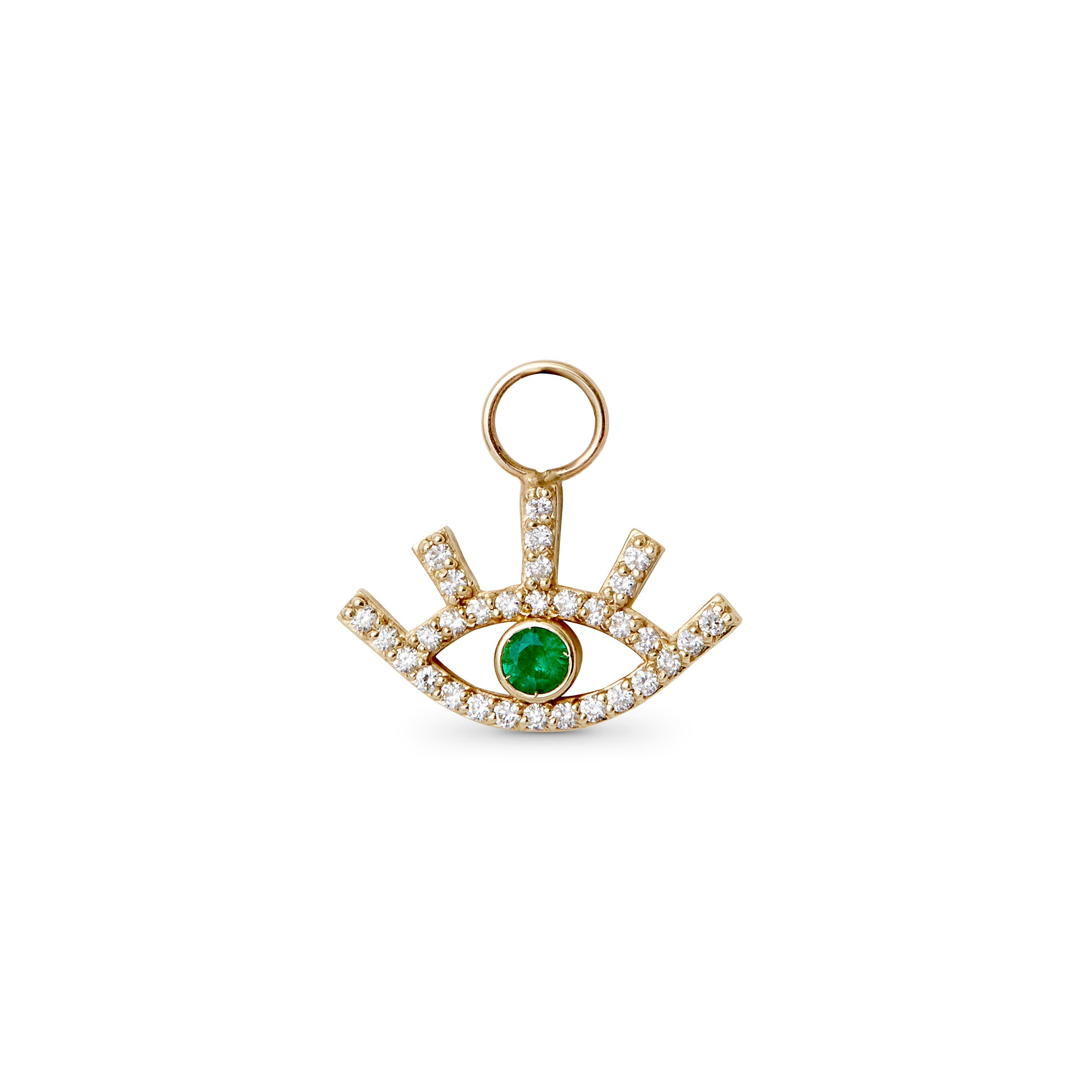 Diamond Emerald &quot;Eye&quot; Charm