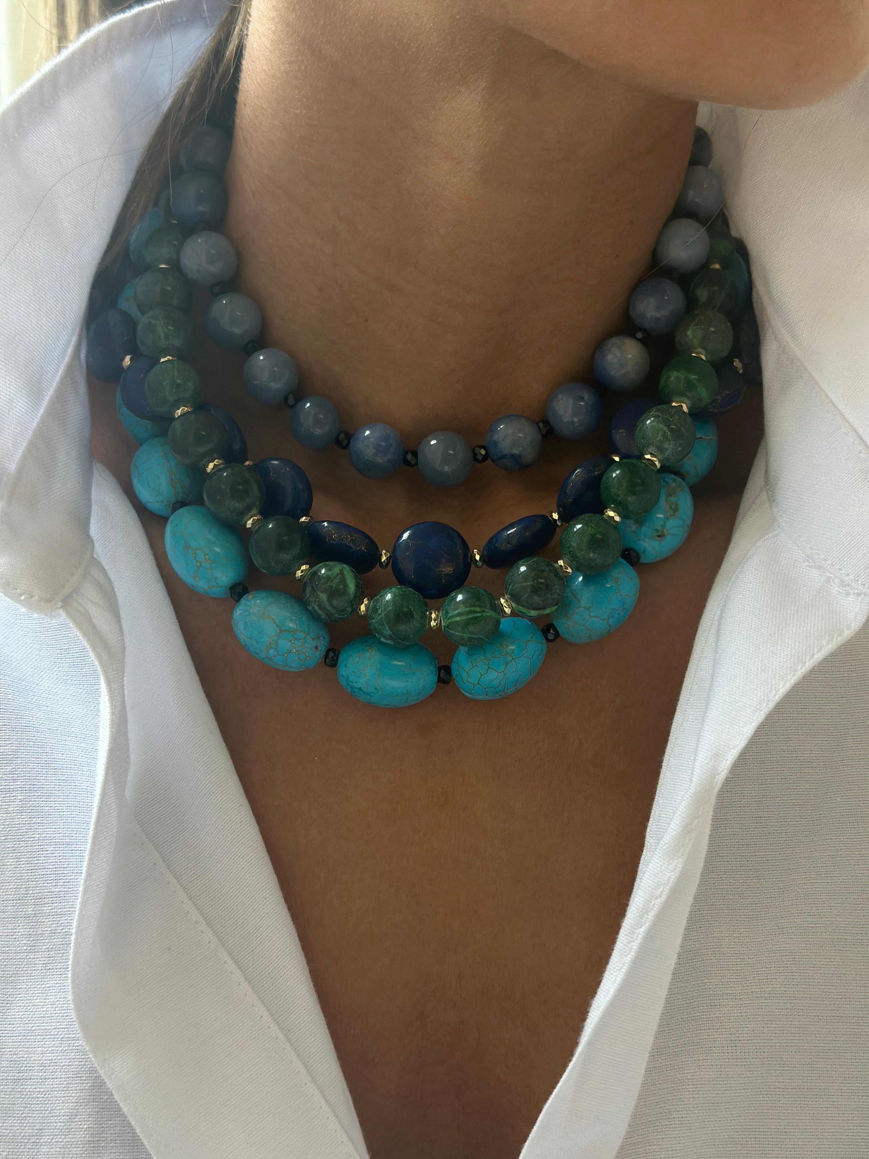 Summer Colored Gemstone Beaded Necklaces