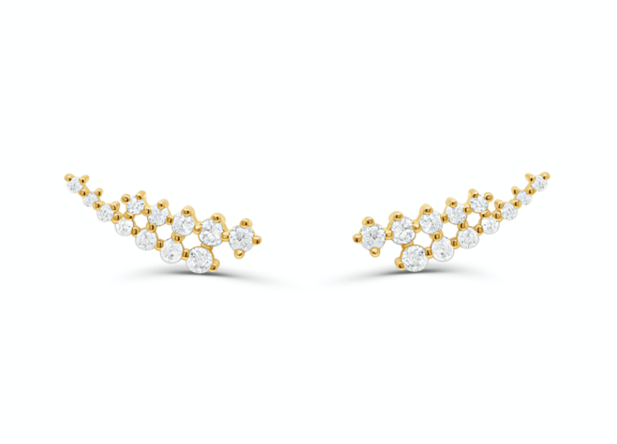 Earrings Crawler 14k Gold &amp; Diamonds