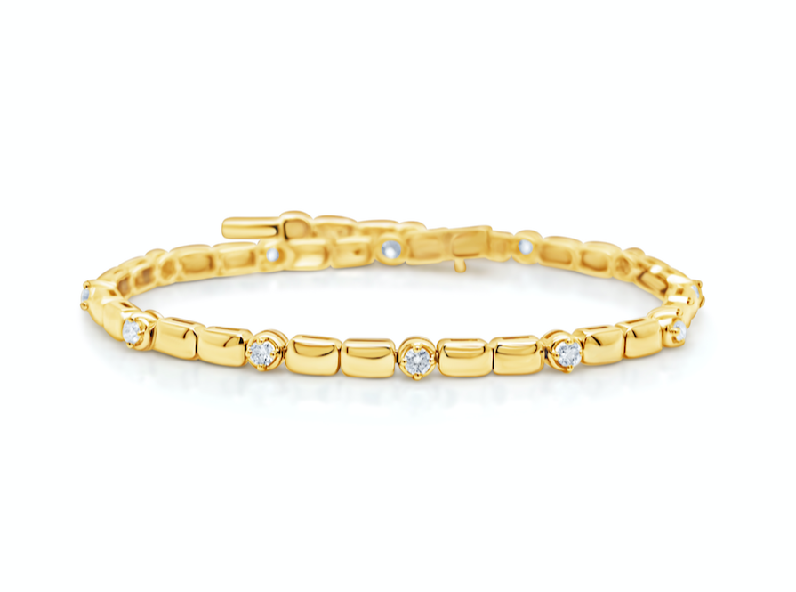 Bracelet 14k Yellow Gold &amp; Diamonds