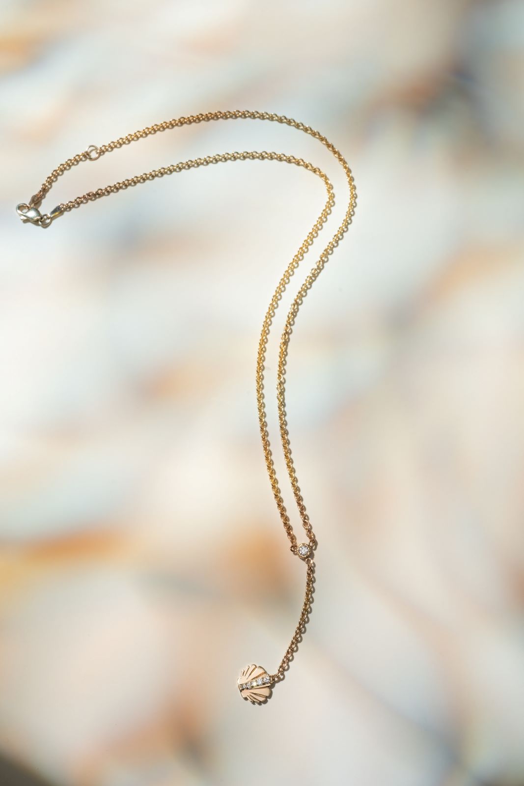 Seashell Lariat Necklace