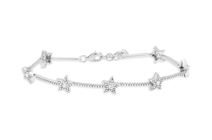 Bracelet 14kt Gold Stars &amp; Diamonds