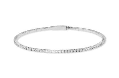 Bracelet 14kt White Gold &amp; Diamonds Bangle Tennis