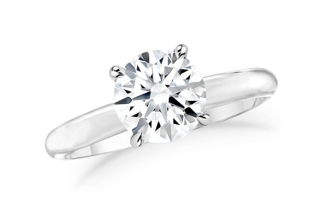 Ring Platinum GIA Round Diamond 1.23cts Solitaire