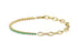 Bracelet 14kt Gold Half Link Chain & Half Emerald Tennis - Diamond Tales Fine Jewelry