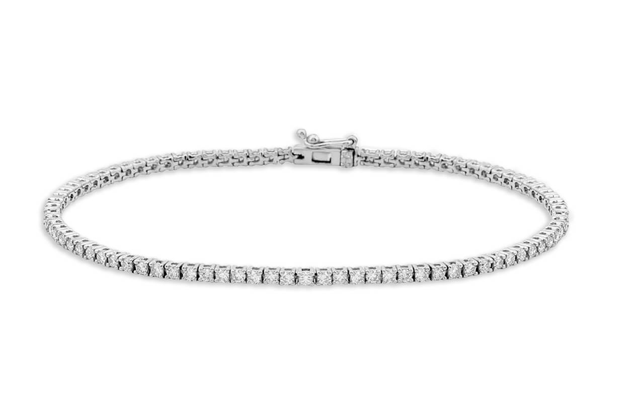 Bracelet 14kt White Gold Tennis with 99 Diamonds - Diamond Tales Fine Jewelry