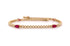 Bracelet 18kt Gold Marquise Rubies & Diamonds Tennis - Diamond Tales Fine Jewelry