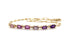 Bracelet 18kt Gold Oval Insignia Gemstones & Paperclip - Diamond Tales Fine Jewelry