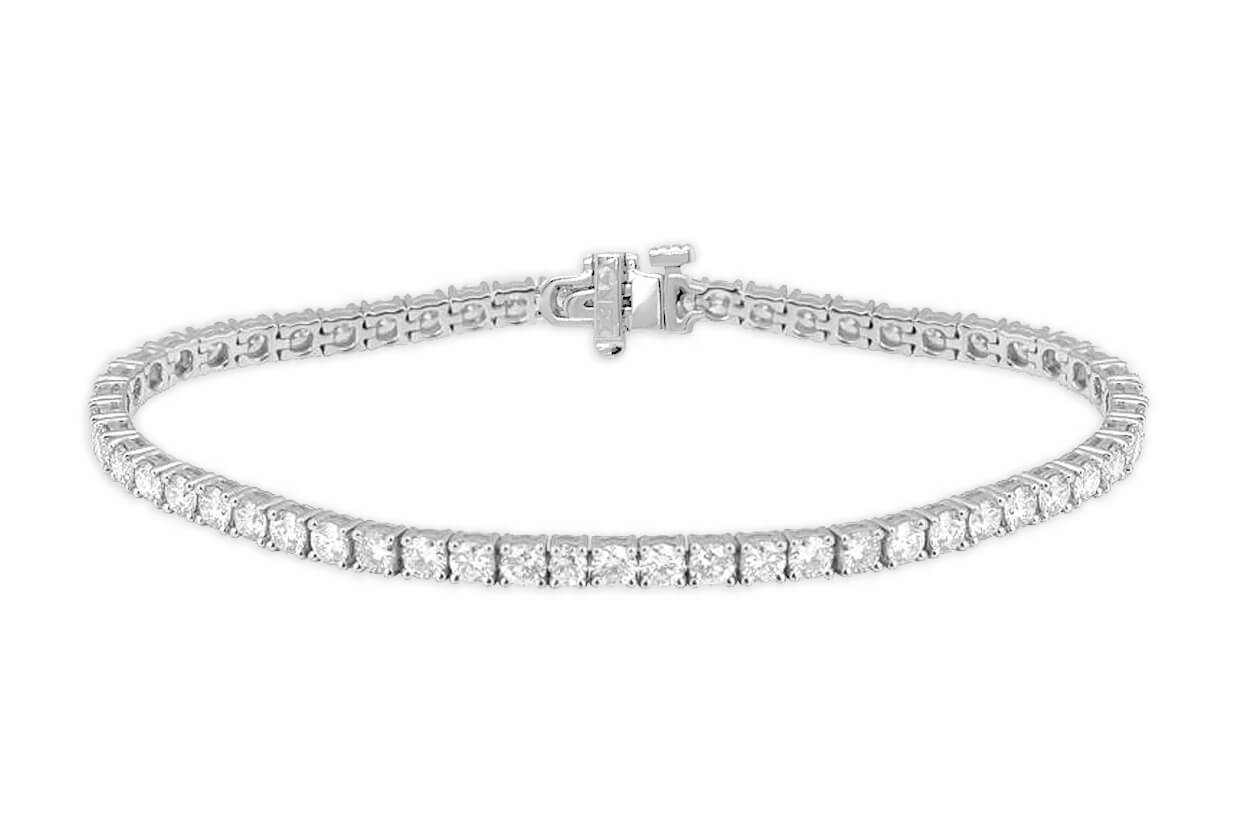 Bracelet 18kt White Gold Tennis with 59 Diamonds - Diamond Tales Fine Jewelry