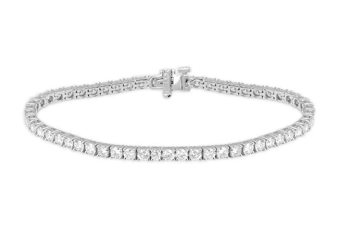 Bracelet 18kt White Gold Tennis with 59 Diamonds - Albert Hern Fine Jewelry