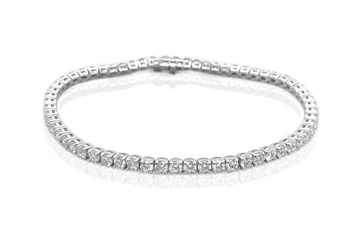 Bracelet Perpetual Tennis 18kt White Gold &amp; 48 Diamonds - Diamond Tales Fine Jewelry