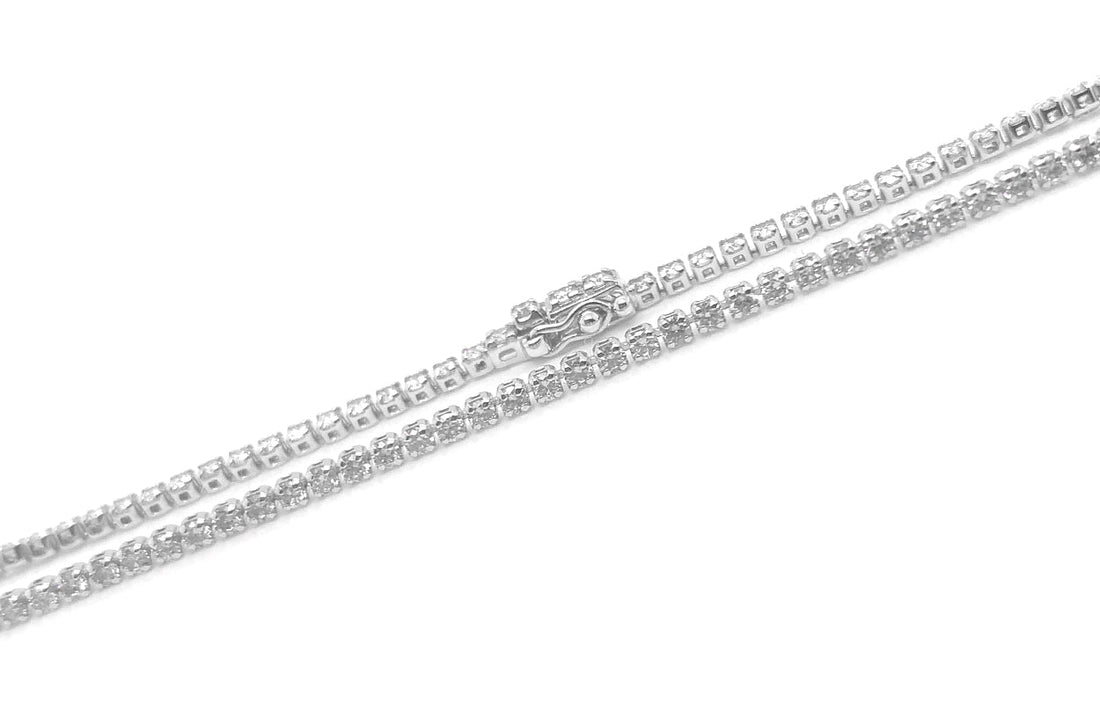 Bracelet Perpetual Tennis 18kt White Gold &amp; 88 Diamonds - Diamond Tales Fine Jewelry
