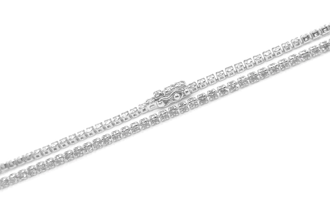 Bracelet Perpetual Tennis 18kt White Gold &amp; 98 Diamonds - Diamond Tales Fine Jewelry