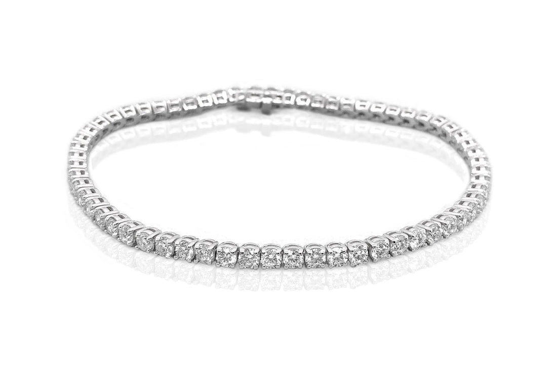 Bracelet Perpetual Tennis 18kt White Gold &amp; Diamonds - Albert Hern Fine Jewelry