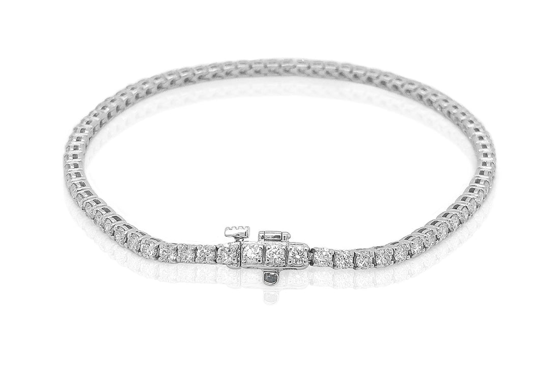 Bracelet Perpetual Tennis 18kt White Gold &amp; Diamonds - Diamond Tales Fine Jewelry