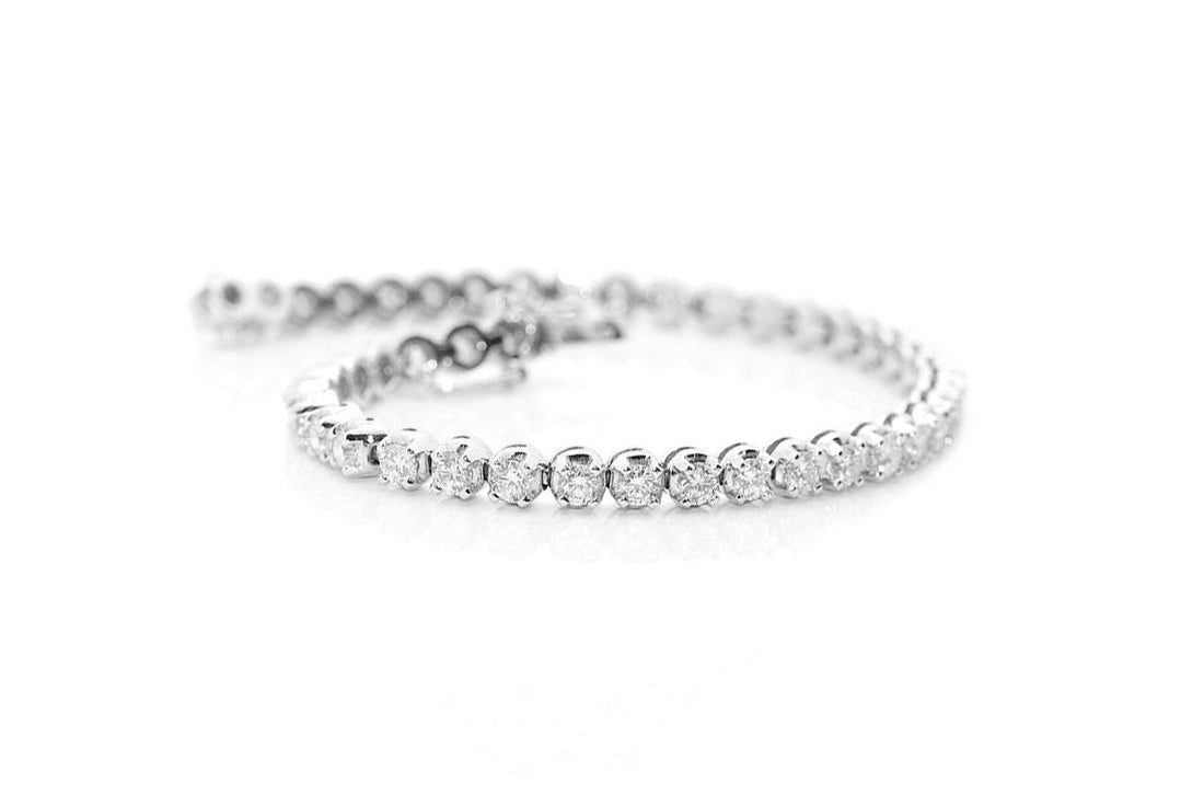 Bracelet Petite Tennis 18kt White Gold &amp; 63 Diamonds - Diamond Tales Fine Jewelry