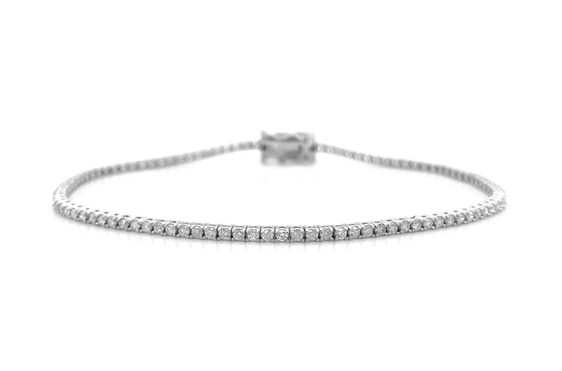 Bracelet Tennis 14kt White Gold &amp; 90 Diamonds - Diamond Tales Fine Jewelry