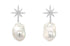 Earrings 14kt Gold Baroque Pearls & Diamonds Star Drop - Diamond Tales Fine Jewelry