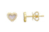 Earrings 14kt Gold Hearts Mop & Diamonds Studs - Diamond Tales Fine Jewelry