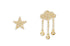 Earrings 14kt Gold Star & Cloud Studs - Diamond Tales Fine Jewelry