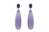 Earrings 18kt Chalcedony Drops with Ceylon Sapphires & Diamonds - Diamond Tales Fine Jewelry