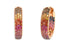 Earrings 18kt Gold & 3-Row Multicolor Sapphires Hoops - Diamond Tales Fine Jewelry