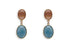 Earrings 18kt Gold Aquamarine & Moonstone Ovals - Diamond Tales Fine Jewelry