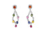 Earrings 18kt Gold Chandelier with Multicolor Sapphires & Diamonds - Diamond Tales Fine Jewelry