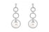 Earrings 18kt Gold Circle Drop with Pearls & Diamonds - Diamond Tales Fine Jewelry