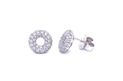 Earrings 18kt Gold Lifesavers &amp; Diamonds - Diamond Tales Fine Jewelry