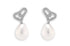 Earrings 18kt Gold Organic Shape with Pearls & Diamonds Studs - Diamond Tales Fine Jewelry