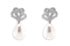Earrings 18kt Gold Organic Studs with Pearls & Diamonds - Diamond Tales Fine Jewelry