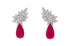 Earrings 18kt Gold Pear Rubies & Diamonds Statement Drops - Diamond Tales Fine Jewelry
