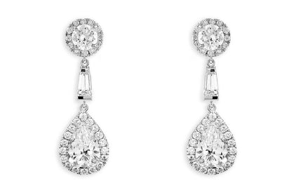 Earrings 18kt Gold Teardrop GIA Diamonds Dangle Studs - Diamond Tales Fine Jewelry