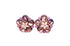 Earrings 18kt Rose Gold Smokey Topaz Clip Flowers - Diamond Tales Fine Jewelry