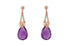 Earrings Amethyst Tear & Diamonds - Diamond Tales Fine Jewelry