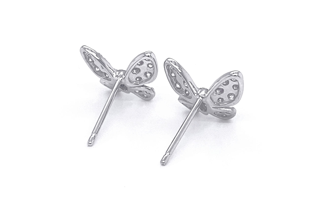 Earrings Butterfly 18kt Gold &amp; Diamonds - Diamond Tales Fine Jewelry