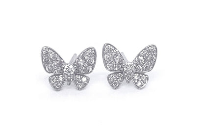 Earrings Butterfly 18kt Gold &amp; Diamonds - Diamond Tales Fine Jewelry