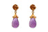 Earrings Citrine Faceted, Ruby Cabouchons & Faceted Amethyst Teardrop - Diamond Tales Fine Jewelry