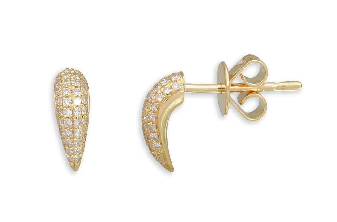 Earrings Claws 14kt Gold &amp; Diamonds - Diamond Tales Fine Jewelry