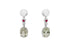 Earrings Lemon Citrine with Small Ruby & Diamonds - Diamond Tales Fine Jewelry