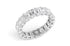 Eternity Ring 3.44 cts Emerald Cut Diamonds & Platinum Size 5 1/4 - Diamond Tales Fine Jewelry