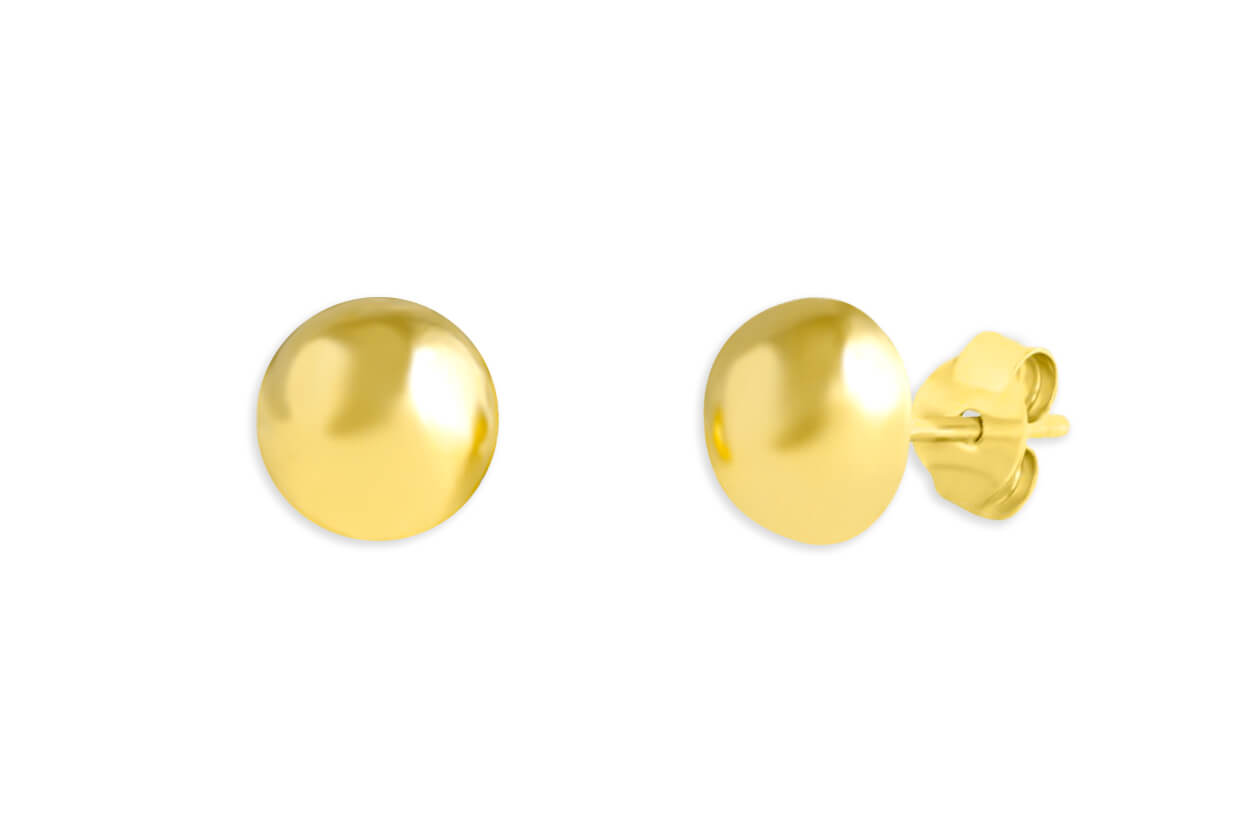 Mini Earrings 18kt Gold Ball 6mm Studs - Diamond Tales Fine Jewelry