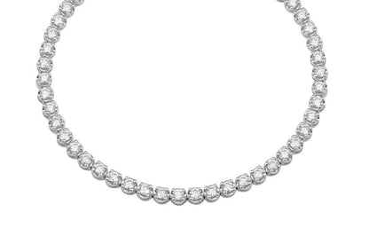 Necklace 14kt Gold Round Diamonds Tennis 1.84 cts Adjustable - Diamond Tales Fine Jewelry