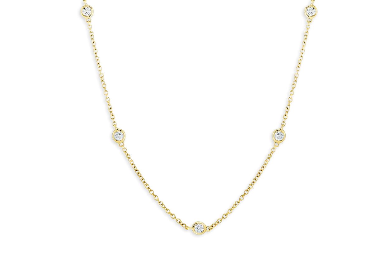 Necklace 18kt Gold Diamond by the Yard Chain 18 inches - Diamond Tales Fine Jewelry