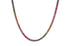 Necklace 18kt Gold Multicolor Sapphires & Tsavorites Tennis - Diamond Tales Fine Jewelry