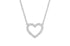 Necklace 18kt Gold Open Heart with Diamonds - Diamond Tales Fine Jewelry