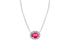 Necklace 18kt Gold Oval Pink Sapphire & Pave Diamonds - Diamond Tales Fine Jewelry