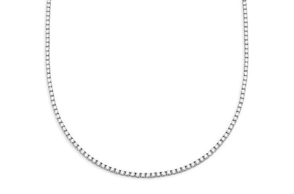 Necklace 14kt Gold SI1 G Diamonds 3.05cts Tennis