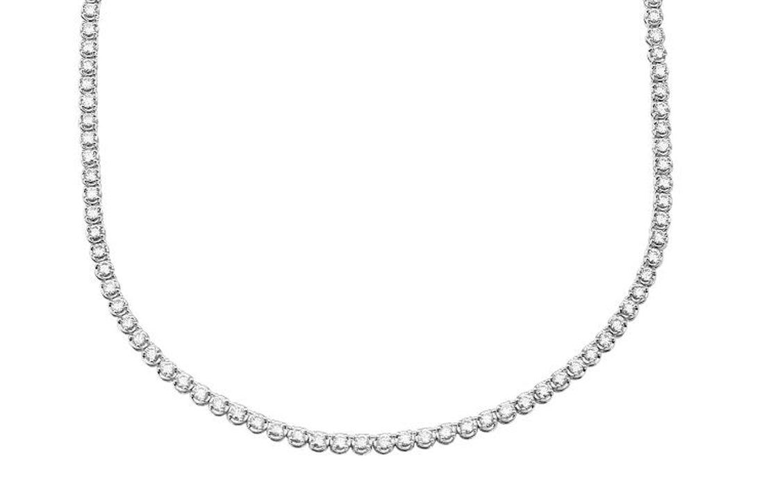 Necklace 18kt Gold Round Diamonds Tennis 2.42 cts - Diamond Tales Fine Jewelry